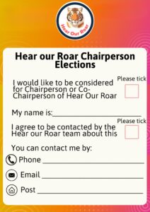 Hear our Roar Chairperson Elections