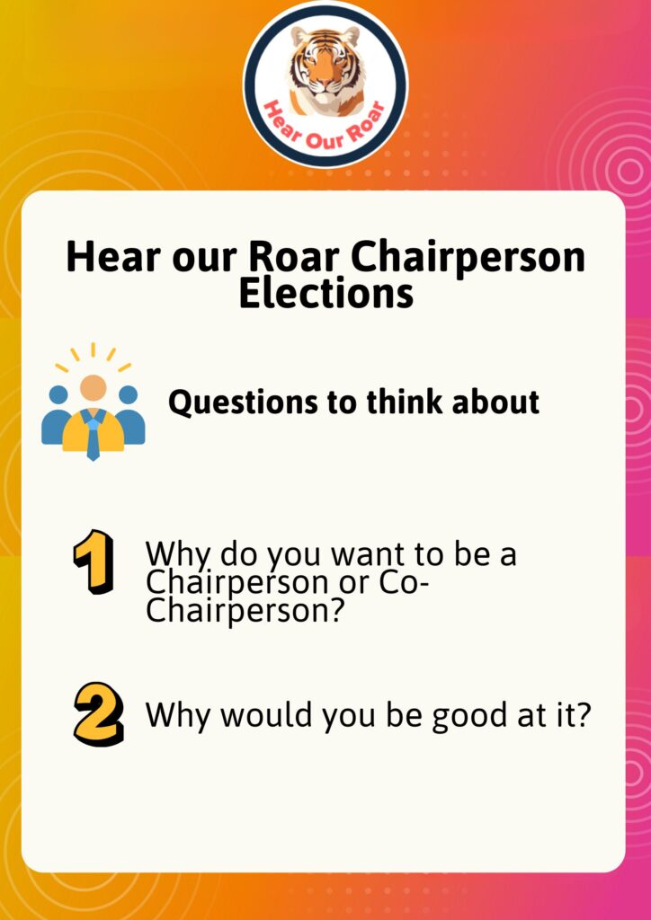 Hear our Roar Chairperson Elections